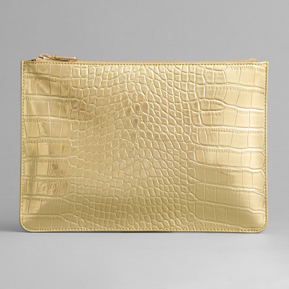 Barbie® Clutch Croc Metallic Gold