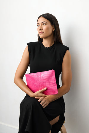 Barbie® Clutch Croc Pink