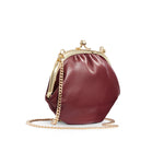 Clutch On Chain Burgundy